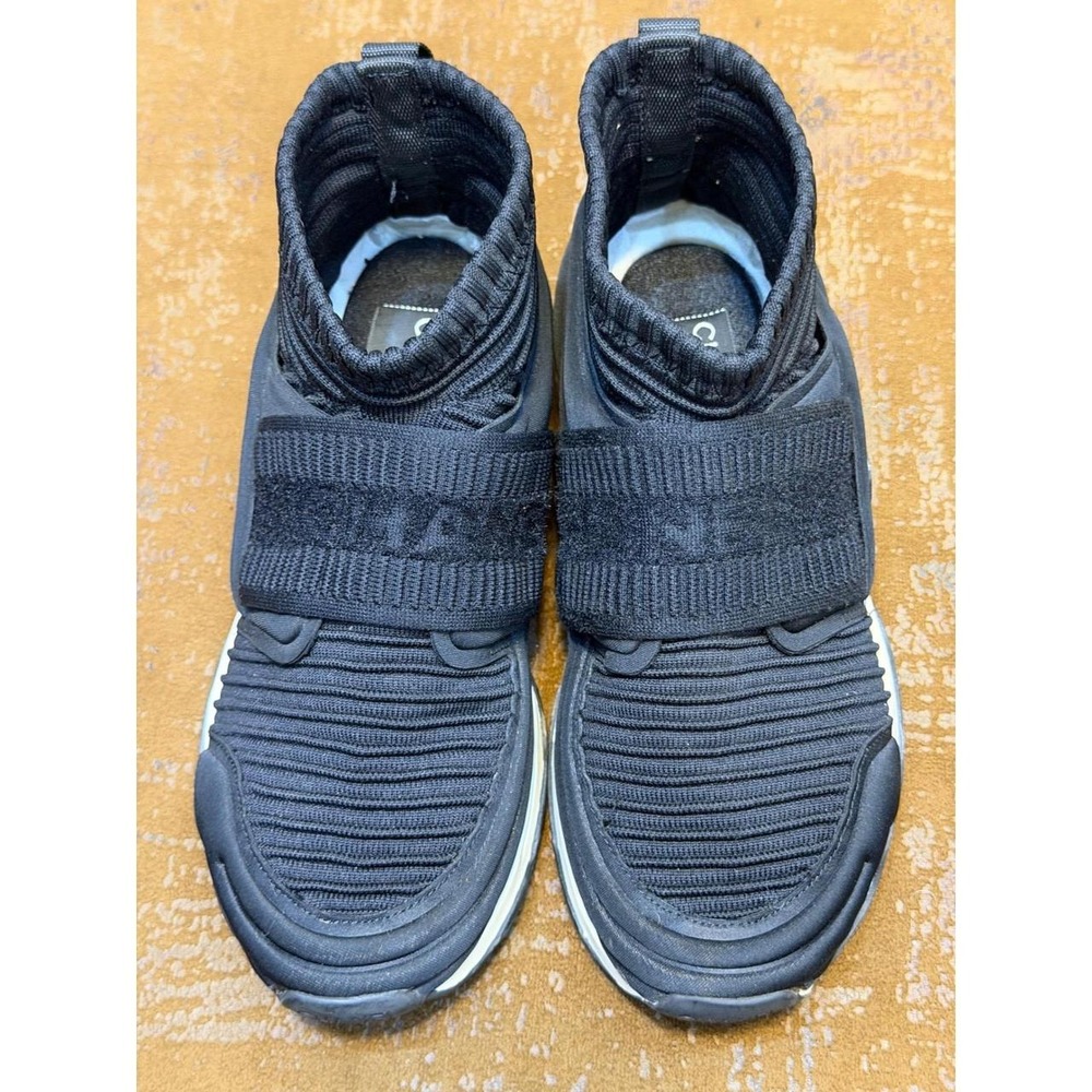 Chanel Black Knit Sock High Top Sneakers Branded Strap CC Logo Trainers